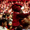 Hooter the Owl at New Student Convocation in the Liacouras Center